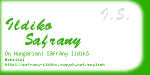 ildiko safrany business card