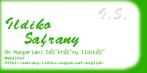 ildiko safrany business card